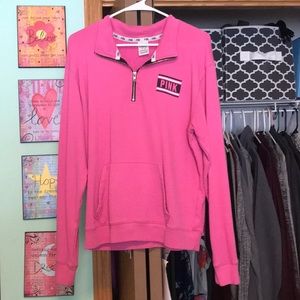PINK half zip sweatshirt